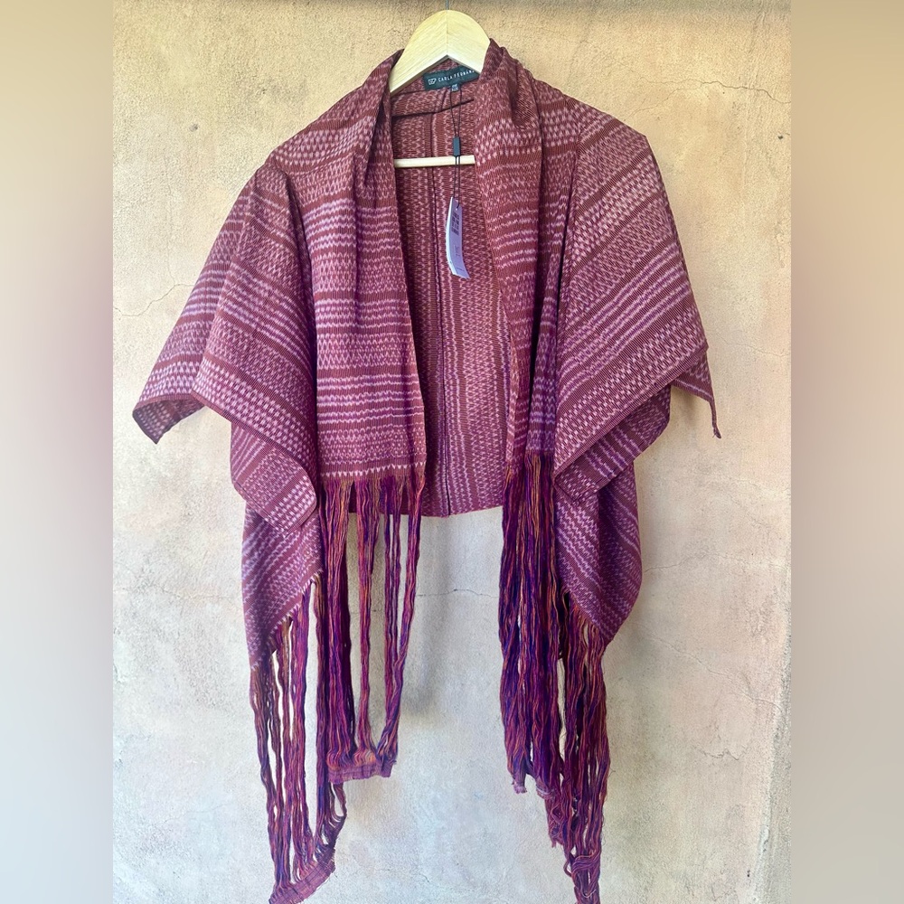 NWT Carla Fernandez BARRAGAN PUNTAS ikat rebozo top / jacket